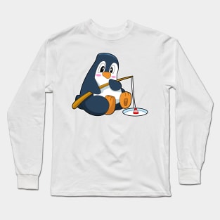 Penguin Fisher Fishing rod Long Sleeve T-Shirt